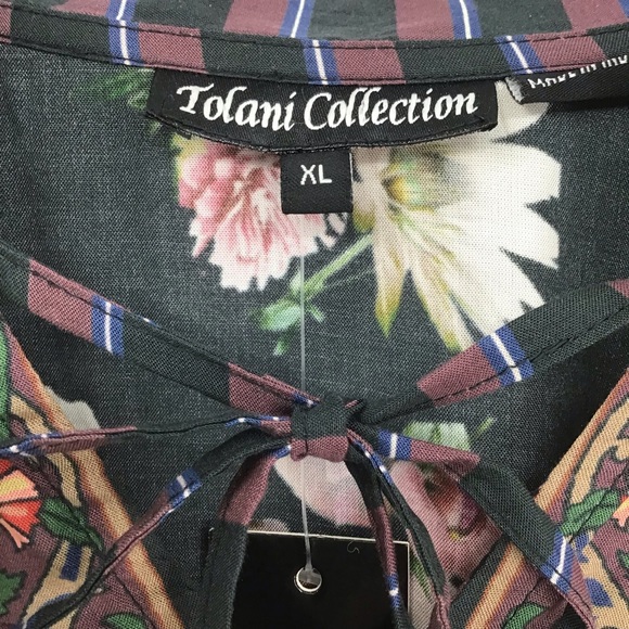 Tolani Collection Ruffled Hem Floral Print Tunic - Picture 2 of 14